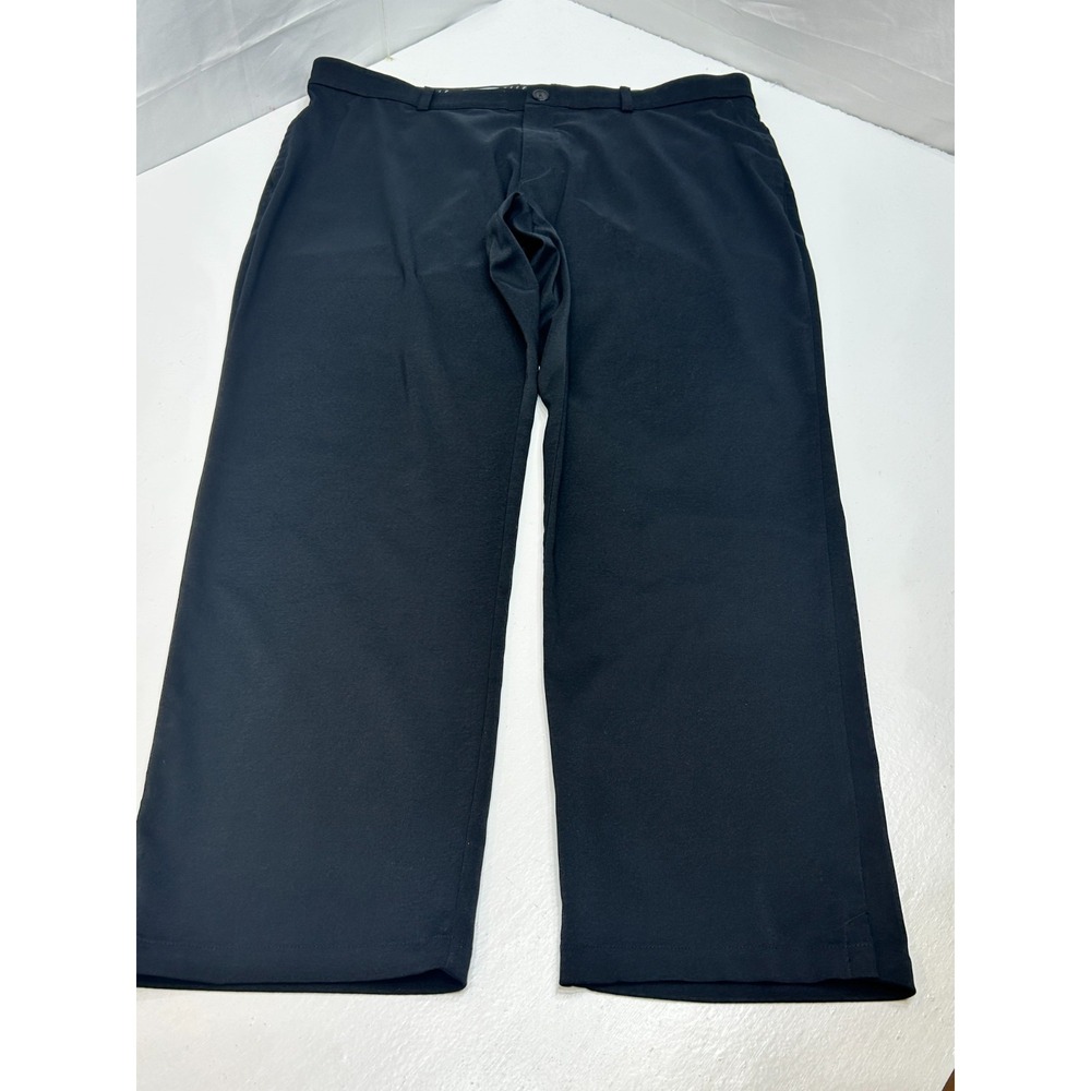 Nike Golf Pants Mens 42x30 M Black Flat‎ Drifit Performance Chino Swoosh 13692